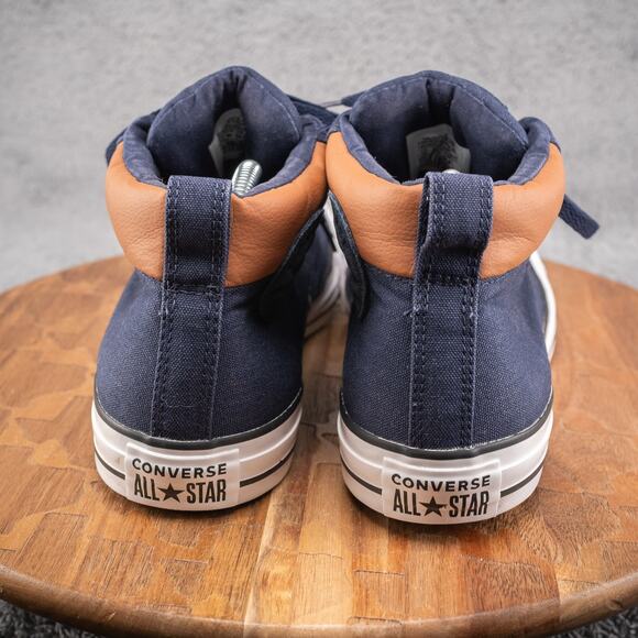 Converse Chuck Taylor All Star Blue Mid-Top Sneaker - Men's 10 Navy blue - Picture 4 of 7